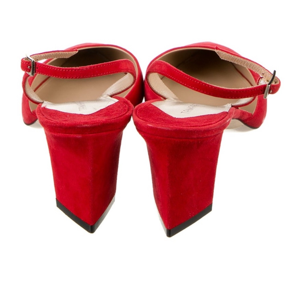 Remara Mellon Suede Slingback Pumps- Red, 9 - Picture 4 of 8